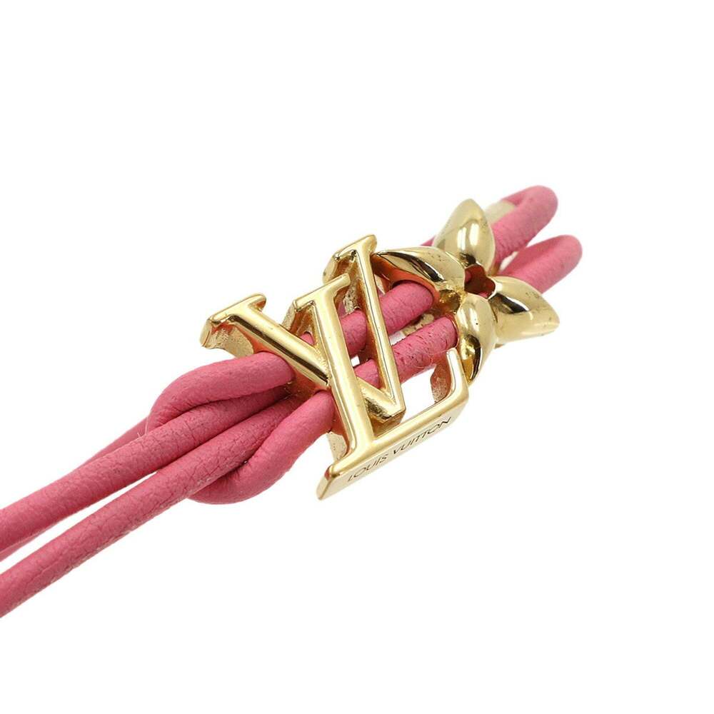 LOUIS VUITTON Pink Leather Charm Bracelet - Picture 4 of 7